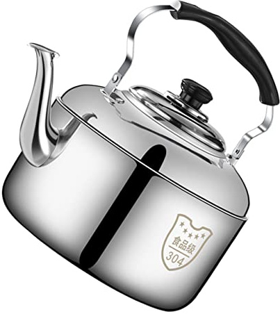 Ciieeo 304 Stainless Steel Whistling Kettle 5l Large Capacity Stove Top Tea Kettle Sturdy Thickened Pot for Home and Kitchen Use
