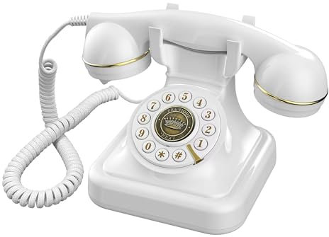 Bisofice Libro degli Ospiti Audio, Libro degli Ospiti per Matrimonio, Telefono con segreteria vocale, Supporta messaggi Audio Personalizzati, Telefono di Nozze per Feste, Matrimoni, Compleanni, Bianco