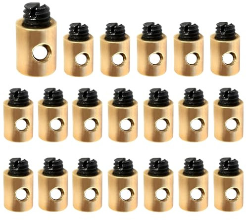 Lot de 20 de câble Bowden, vis de rechange pour moto, moto, vélo, métal, tondeuse de jardin, 5 x 6 mm