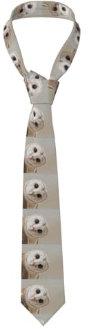 Zcmkjlg Klassische Herren-Krawatte mit Eulen-Motiv, klassische Polyester-Krawatte für formelle formelle geschäftliche Hochzeit