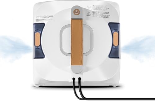 jnerkert Dual Spray Fensterputzroboter, Dual Side Spray Fensterreinigungsroboter mit 110ml ml Dual Tank, Intelligenter Fenstersauger für Innen/Außen Hochhausfenster, Neuer Nasswischmodus (white)