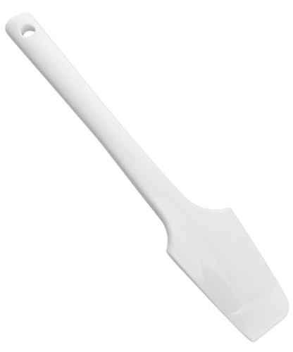 Yardwe Spatule Cuisine en Silicone Blanche Légère Design Ergonomique, Outil de Grattage des Aliments Pâtisserie la Maison