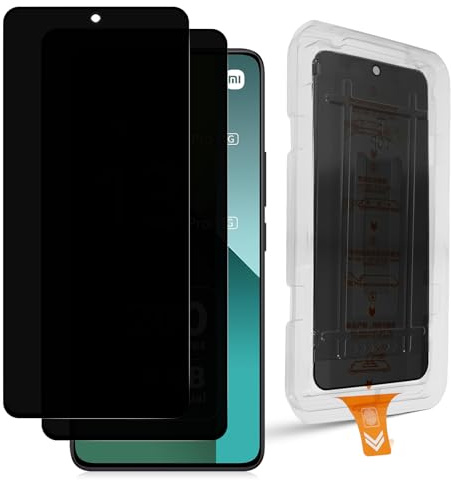 Datree Protector Pantalla de Privacidad para Xiaomi Redmi Note 13 Pro 4G/5G, 2 Piezas Antiespia Cristal Templado, Antiespía y Antiarañazos Dureza 9H, Instalación Automática, Sin Burbujas