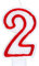 Number 2 Classic Birthday Candle (13cm) 1 Count - Perfect Celebration Candle for Any Events