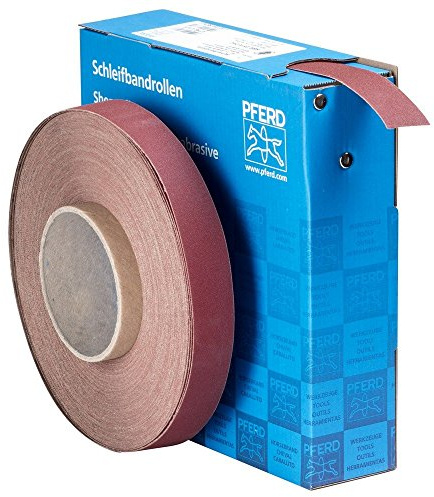 PFERD Schleifbandrolle | Gewebe, 25mm x 50m, Korund A240 | 45016024 – für universelle Anwendung