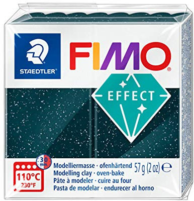 STAEDTLER - Fimo® effect - Pain pâte à modeler - 57 Grammes - Effet pierre noir poussière d'étoile - 8020-903