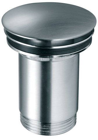 Ablaufgarnitur für den Waschtisch Pop Up Ventil Waschbecken Ablauf Edelstahl Optik