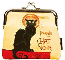 Fridolin Porte-Monnaie à Fermoir Clic Clac Chat Noir, 10 cm, Multicolore