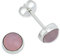 Ohrstecker 925 Silber Rosenquarz rosa Stein Edelstein Ohrringe echt Silber Damen Sterling Silber Stecker Geschenk(MOS-038-07)