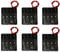 WAYLLSHINE 6PCS 4 x 1.5V AAA Battery Spring Clip Black Plastic 4 x 1.5V AAA Battery Case Holder Box Black Red Wire Leads