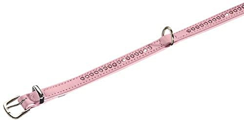 Nobby Halsband Crystal einreihig, rosa/weiß 32 cm (23-28 cm), 12/14 mm, 1 Stück