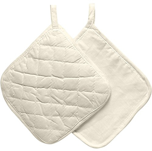 Topflappen Größe 17x17cm 4 Stück natur