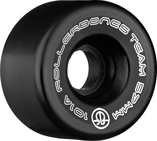 Rollerbones Team Logo Derby Räder 101 A Recreational Roller Skate Rollen (8 Stück), schwarz