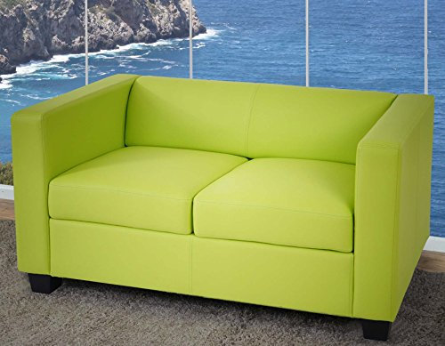 Mendler 2er Sofa Couch Loungesofa Lille - Kunstleder, hellgrün