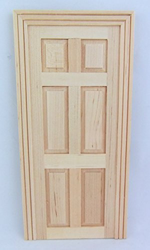 The Components Co Puppenhaus Miniatur DIY Leuchte 1:12 Leiter Holz Natur Tür Schiebevorhang Falsche 6