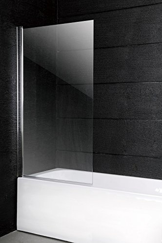 Art-of-Baan® Duschwand für Badewanne I 140 x 90 cm große Duschglaswand I Duschtrennwand für Badewanne aus 6mm dickem Sicherheitsglas I Hochwertige Duschabtrennung I Badewannenaufsatz