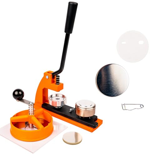 Buttonmaschine 38mm Pins | Button Maker mit 250 Buttons | Buttons Selber Machen | Button Maschine Set mit Kreisschneider | Europäisch gemacht | Auswechselbare Größen | Buttons Anstecker | Buttonpresse