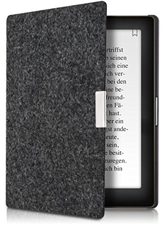 kwmobile Étui liseuse Compatible avec Kobo Aura Edition 1 - Housse avec Rabat magnétique Feutre pour liseuse Kobo Aura Edition 1