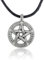 My Shape - Leder-Halsband mit Pentagramm-Anhänger / Amulett für Damen und Herren