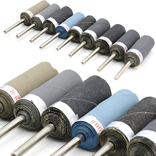 Schleifband Schleifbänder Schleifhülsen Schleifpapier Schleifspitze für Dremel Proxxon Multifunktionswerkzeug Zubehör in Körnung 180 240 320 600 1000 1500 2000 3000 5000 7000 (Menge 2x, Körnung 5000)