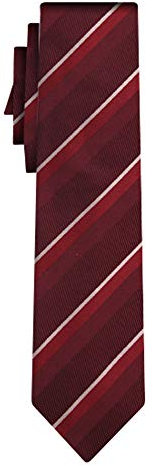 BOSS Seidenkrawatte stripe red burg beige