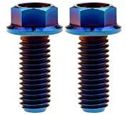Ruifu M8 x 15 20 25 30 35 40 45 50 55 60 65 mm Steigung 1,25 mm Titan Flanschkopf Sechskantschrauben Schrauben 2 Stück (M8 x 20 mm, blau)