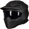 ILM Helm Motorrad Integralhelm Motocross Herren Damen Vintage Retro mit Visier ECE Model 726X,Schwarz Matt,M