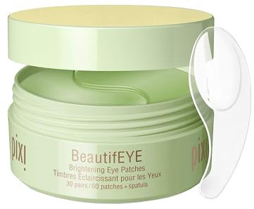 Pixi Beautifeye Hydrogel-Augenpflaster, erfrischende Augenpflaster gegen Augenringe, erhellen die Augenpartie und spenden Feuchtigkeit, 30 Paar, 60 Pflaster
