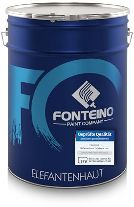Fonteino Elefantenhaut Tapetenschutz – Transparente, Abwaschbare Wand- und Tapetenbeschichtung – Wasser- & Schmutzabweisend für Bad, Küche, Flur & Kinderzimmer - 10L