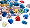 Beadthoven 50 Stück facettierte Kristall-Herz-Perlen, 14 x 14 x 8 mm, bunte Glas-Liebes-Herz-Anhänger, romantische Valentinstag-Ideen für die Schmuckherstellung von Halsketten