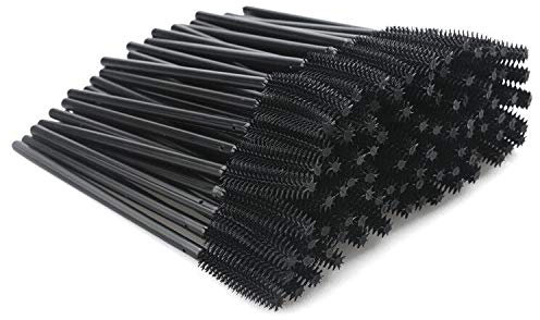 G2PLUS 100 Stk Silikon Wimpernbürste - Einweg Mascara Zauberstäbe - Schwarz Mascara Augen Make Up Tools