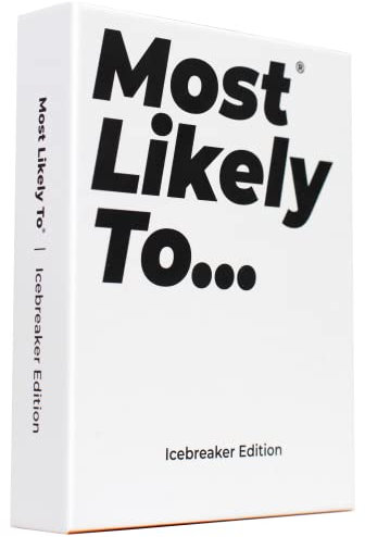 Most Likely To® Eisbrecher Edition – Wer würde eher – Partyspiel mit 220 Fragen – Deutsches & Englisches Kartenspiel