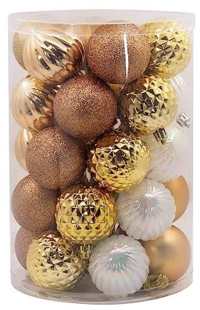 Hallmark Champagner, Gold, Weiße Kugel, Weihnachtsschmuck, 30 Stück