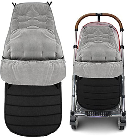 Fairy Baby Cosytoes Footmuff Winter Outdoor Kinderwagen Universal für Kinderwagen Footmuff Buggy Neugeborene Schlafsack Warmes Pram Futter Wasserdicht Winddicht Kinderwagen Autositz (Large, Schwarz)