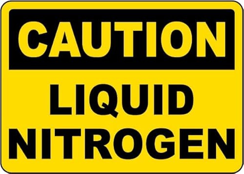 QKIODS Señal de advertencia de metal de aluminio, con nitrógeno líquido, para interiores y exteriores, para el hogar, la oficina