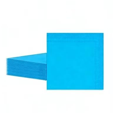 Hellblaue Servietten, 33 cm, 20 Stück, Party-Papierservietten, Einweg-Papierservietten, weich, einfarbig, Servietten, Cocktailservietten, 2-lagig für Hochzeit, Eiskönigin