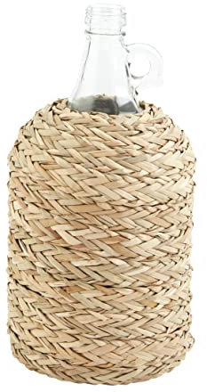 Mud Pie Woven Glass Vases, Brown