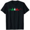 Heartbeat Italien Flagge Scooter Motorroller Rollerfahrer T-Shirt