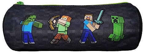 Minecraft Trousse Ronde Characters 1 Compartiment Noir