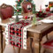 Aiuuee Tischläufer Weihnachten, Baumwollflachs Weihnachts Läufer Rot 33x183 cm, Abwaschbar Weihnachtsläufer, Tischdecke Läufer Tischdeko für Winter Weihnachten (Schneeflocke)