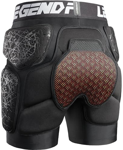 Legendfit Pantalones cortos acolchados protectores para snowboard, esquí, patinaje sobre hielo, monopatín, cadera, glúteos, coxis, protección para hombres, mujeres y jóvenes