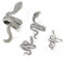 TIESOME Schlangenring für Frauen, 4pcs Vintage Schlange Offene Ringe, Tier Fingergelenk Stapelbare Ringe Knöchelringe Schmuck für Frauen und Mädchen (Silber)