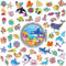 60PCS Cruise Door Decorations, Magnetic Ocean Cruise Door Magnet Waterproof Sea Animals Magnet Stickers Ocean Fridge Decors for Refrigerator, Carnival Cruise Party Supplies