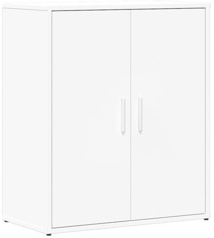 vidaXL Sideboard, Kommode mit Stauraum, Beistellschrank für Wohnzimmer Küche Flur, Anrichte Schrank Highboard, Modern, Weiß Holzwerkstoff