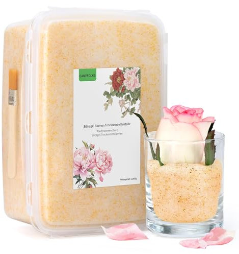 5.5 LBS Silicagel Kieselgel zum Trocknen von Blumen Trockensalz für Blumen Silikat Trockenmittel für DIY Silica Gel Regenerierbar Trocknungskristalle mit Farbwechsel