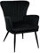 SVITA Sansa Sessel Wohnzimmer Cordbezug Lesesessel modern Polsterstuhl mit Armlehne Loungesessel Schwarz