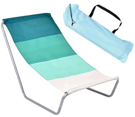 Silla de playa reclinable portátil, sillón de camping | Sillón de camping reclinable | Chaise longue plegable Sillón para tumbona Siesta Hamaca pequeña para playa exterior, tomar