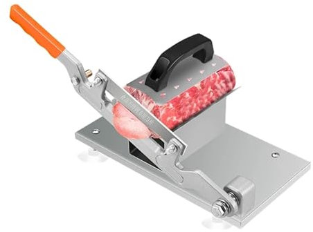 MNBVH Lamb Slicer Frozen Meat Machine,Meat Slicer Household Manual Beef Vegetable Mutton Rolls Stainless Steel