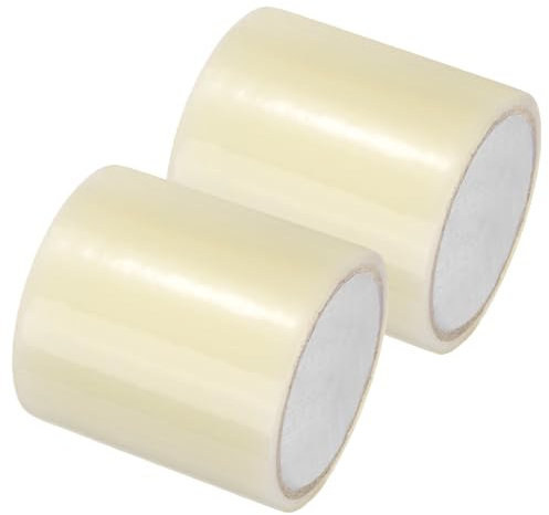 M METERXITY 2-Pack Cinta de Reparación de Plástico para Invernadero, 4 x 33' Cinta de Reparación de Película de Polietileno de 6 mil de Grosor para Invernaderos de Verduras [Transparente]