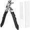 LOPHE Nail Clippers for Thick Nails, Professional Stainless Steel Nail Cutter, Toenail Clipper with Glass File, Thick Toe Nail Clippers for Men Women Adult Seniors (Elbow Wide Mouth Style)